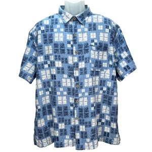 Nat Nast | Men’s XXL | Silk & Cotton Blend Hawaiian S/S Button‎ Up Shirt